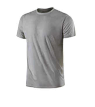 [CL30014] T-Shirt Men's Breathable Quick-Drying Short Sleeve Round Neck Grey S