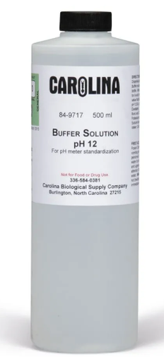 [CA849717] pH 12 Buffer Solution, LG Colourless - 500mL 