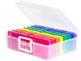 [CAED11020] Clear 4" x 6" Photo Case with inner cases (multi-coloured) 