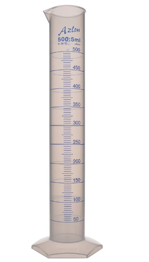 [CAHE1566110] Azlon 50mL Measuring Cylinder, Polypropylene, Ultra Clear  - Tall Form