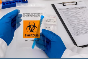 [CAMED-RBM0609-100] Biohazard Waste Bags (Clear) w/Pouch (6x9)-100/Pk 