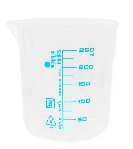 [CAHP050886AD-1] PH 250ml Beaker HDPE Polypropylene (Plastic) - Single  (25ml grad)