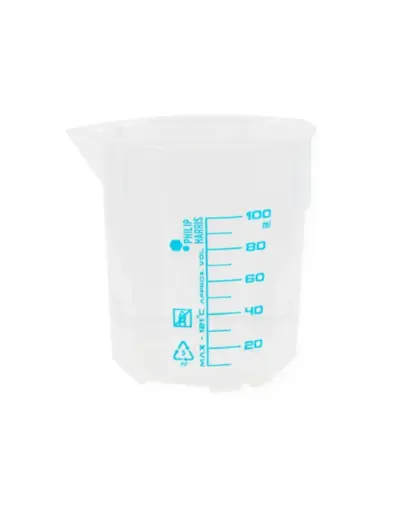 [CAHP050886AA] PH 100ml Beaker HDPE Polypropylene (Plastic) - Single  (10ml grad)