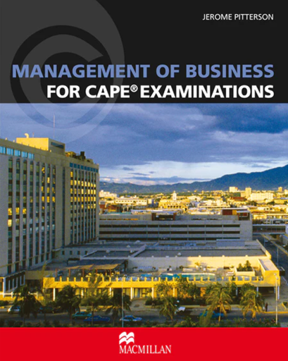 [ISBN: 978-0230400436] Title: Management of Business for CAPE Examinations 