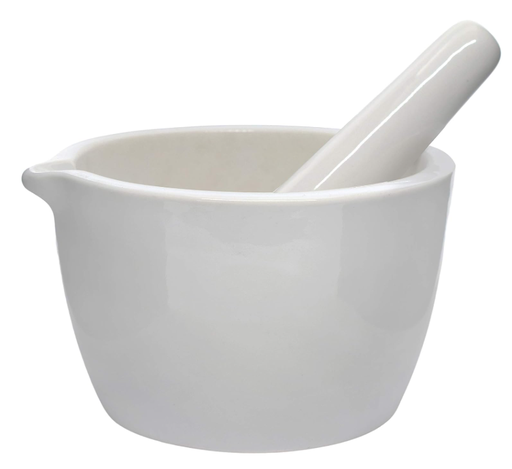 [CAVTT12301602] Mortar & Pestle, Unglazed Porcelain, large - 400ml 