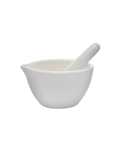[CAVTT12306728] Mortar & Pestle, Unglazed Porcelain, medium - 150ml  (105mm o.d.)
