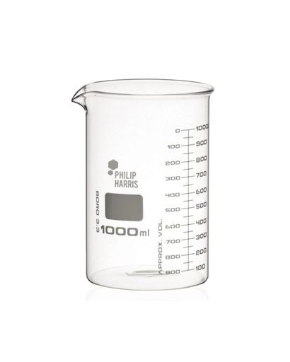 [CAHE1789002] PH 1000ml Glass Beaker, Squat-Single